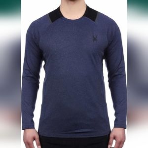 Spyder men's active long sleeve tee proweb microfleece t-shirt  …